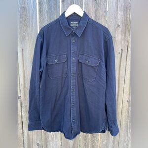 FILSON 6-OZ DRILL CHINO SHIRT | Navy